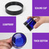 EkkoVla 24 Pack 2 oz Round Blue Glass Cosmetic Jars with Inner Liners and Black Lids, 60ml Small Travel Jars, Empty Refillable Containers for Samp...