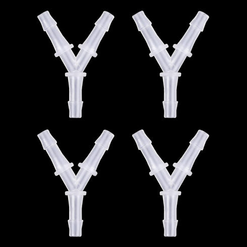 Aquarium Air Pump Connectors, 4 Pieces Y Shape Airline Tubing Connector Anti-Shedding Fish Tank Air Pump Connector Plastic Air Tube Adapters for 3...