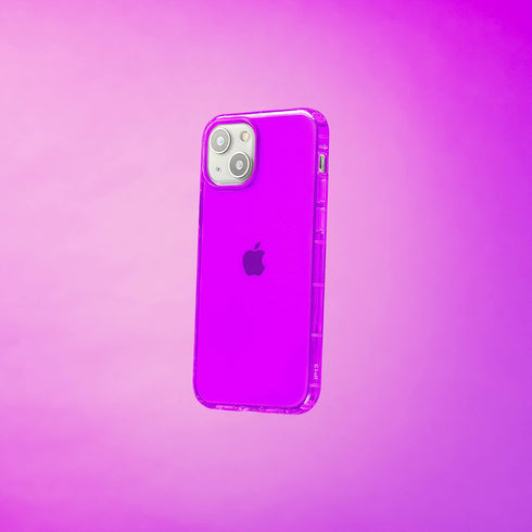 SteepLab Neon Highlighter Case for iPhone, The Grippy Jelly Case w/Protective Air Pockets (Saturated Vivid Purple, iPhone 13)...
