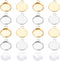 UNICRAFTALE 40 Sets 2 Colors 12mm Flat Round Tray Pendants Making Kits 304 Stainless Steel Pendant Cabochon Settings and Clear Glass Cabochon for ...