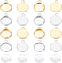 UNICRAFTALE 40 Sets 2 Colors 12mm Flat Round Tray Pendants Making Kits 304 Stainless Steel Pendant Cabochon Settings and Clear Glass Cabochon for ...