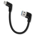 GELRHONR 90 Degree USB Type C Cable, 18W Fast Charging USB A to USB C Cable (Black-Left-0.25M)...