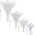 Plastic Funnel for Automotive Use - Kitchen Funnels for Filling Bottles, Jars, Containers or Lab Use - Oil Funnel for Gas, Car Oil, Lubricants and...