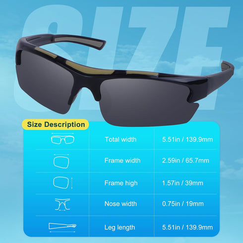 Duduma Polarized Sports Sunglasses for Men Fishing Cycling Running Golf Driving Sun glasses Glasses Tr62 Superlight Frame...