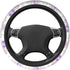 Purple Flowers Cute Steering Wheel Cover for Women Girls Car SUV 15 Inch Universal Fit Auto Accessories Personalized...
