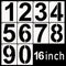 DXCYZ 16 Inch Large Number Stencils Kit 0-9 Address Number Stencil, 10PCS Reusable Plastic Painting Number Templates for Mailbox Signs, Door, Cars...