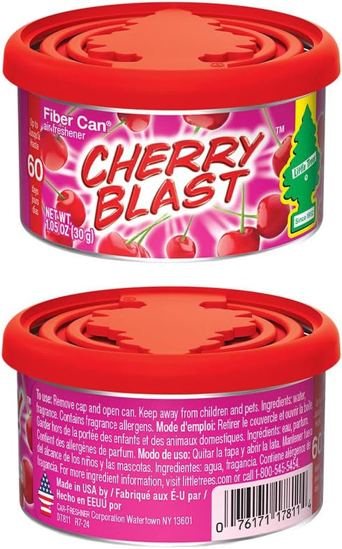 LITTLE TREES Car Air Freshener. Fiber Can Provides a Long-Lasting Scent for Auto or Home. Recycled Fiber. Cherry Blast, 4 Air Fresheners...
