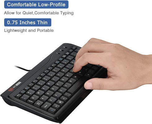Super Mini Wired Keyboard, MCSaite Full Size 78 Keys Keypad Small Portable Fit with Professional or Industrial Use for Computer Laptop Mac Noteboo...