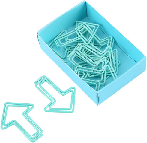 Arrow Paper Clips, 12Pcs Light Blue Book Clips, Small Cute Novelty Paperclips, Stationery Accessories...