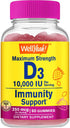 Vitamin D3 10,000 IU Gummies (250 mcg) - Immune supprt, Bone and muscle supprt - Vegan, Nut Free Vitamin D Gummies - Natural sourced flavors - 60 ...