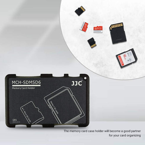 6 Slots SD Micro SD Card Case Storage Organizer, Lightweight Ultra-Thin Credit Card Size fit 2 SD SDHC SDXC Cards and 4 Micro SD TF MSD Cards...
