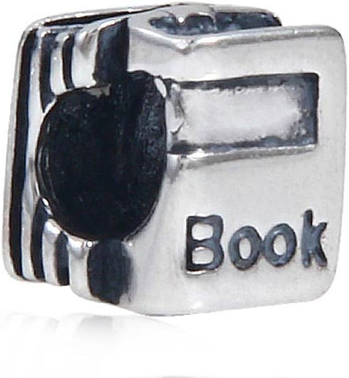Book Charm 925 Sterling Silver Culture Charm Christmas Charm for Pandora Bracelet...