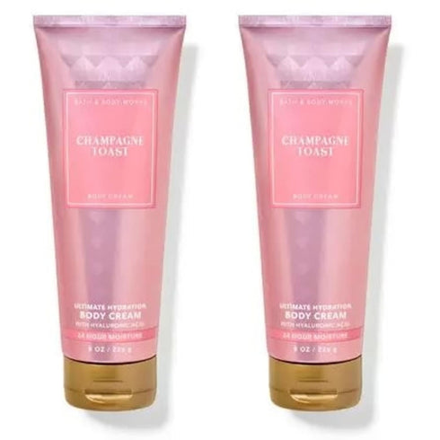 Bath and Body Works Gift Set of of 2 - 8 oz Body Cream - (Champagne Toast)...