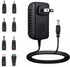 12V 2A Power Supply, Universal Power Adapter with 8 Selectable Plug, Power Adapter for Led Power Supply, CCTV Camera, BT Speaker, GPS, Webcam, Rou...