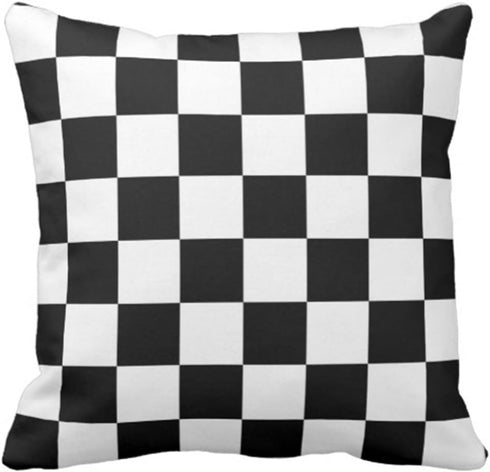 Emvency Throw Pillow Cover Race Classic Checkered I Bleed Racing Check Black Decorative Pillow Case Home Decor Square 16 x 16 Inch Pillowcase...
