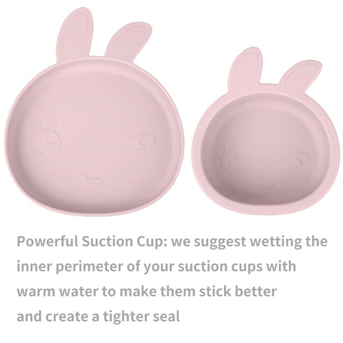 Baby Led Weaning Supplies, Silicone Baby Feeding Set, Suction Plate and Bowl, Self Feeding Spoons, First Stage Food Set, Baby feeding Dishes, Infa...