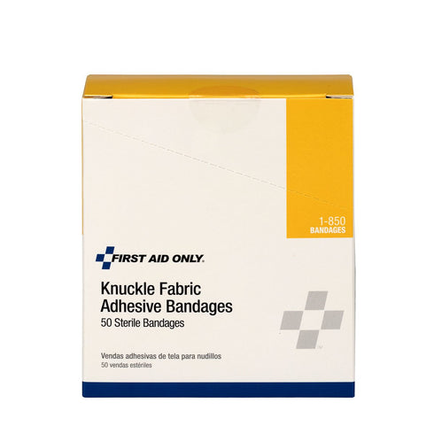 First Aid Only 1-850 Knuckle Bandages, Heavy Woven Fabric Adhesive Bandages, 50 Count...