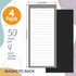 4 Pack Magnetic Notepads for Refrigerator, 50 Pages/Book Grocery List Magnet Pad for Fridge, Design Magnetic Grocery List Pad for Fridge, Grocery ...