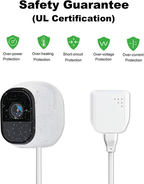 Charging Cable for Arlo Pro and Arlo Pro 2, JESSY Charger and Power Cord Compatible with Arlo Pro/Pro 2/Go/Security Light, 30ft/9m Weatherproof Ou...