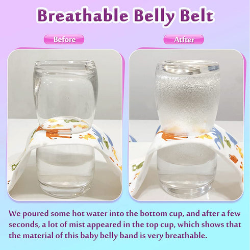 Mybow Umbilical Cord Cover for Newborn Baby Belly Button Band Tummy Wrap Infant Abdominal Binder Umbilical Hernia Belt Baby Colic Wrap Belly Prote...