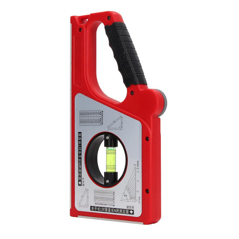 Engineering Inclinometer, Portable Universal Slope Measuring Ruler Multifunction Angle Meter Gauge, Dual Scale Rotary Pitch Finder with Level Vial...