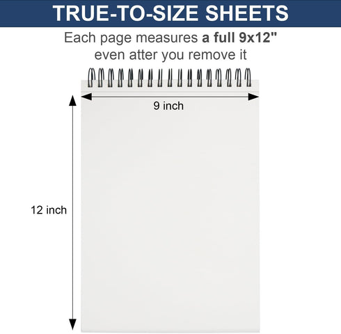 Ankkol 9x12 Sketchbook, Sketch Book Pack of 2, 200 Sheets (68 lb/100gsm), Spiral Bound Artist Sketch Pad, 100 Sheets Each, Sturdy Acid Free Drawin...