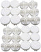 24-Pack Plastic Grid Organizer Connectors for Modular Closet Storage and Metal Grid Shelving Units, White Wire Cube Connectors with 1.42" OD and 0...