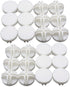 24-Pack Plastic Grid Organizer Connectors for Modular Closet Storage and Metal Grid Shelving Units, White Wire Cube Connectors with 1.42" OD and 0...