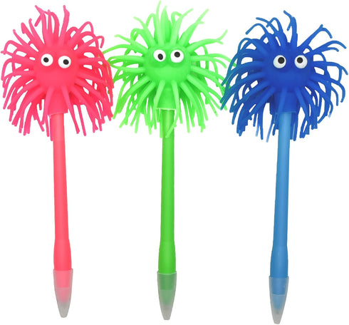 12PCS Cute Sea Urchin Pens Funny Monster Ballpoint Pens Soft Rubber Pen Novelty Animal Pens For School Christmas Easter Office Party....
