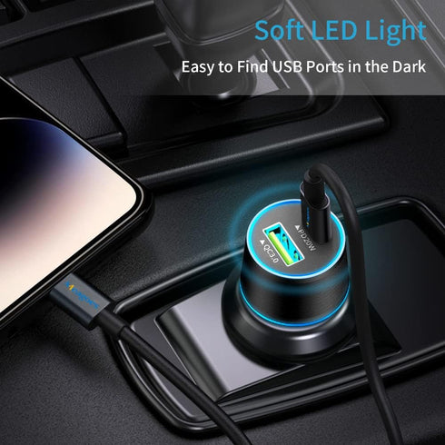 Fast USB C Car Charger, Meagoes 20W PD Rapid Charging Adapter Compatible for Apple iPhone 14 Pro Max/14 Pro/14 Plus/14/13/12/Mini/11/XS/XR/X/8 Plu...