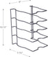 Smart Design Bakeware and Lid Storage Rack with 4 Compartment Dividers - Steel Metal Frame - Rust Resistant Finish - Cooking and Baking Pantry Org...