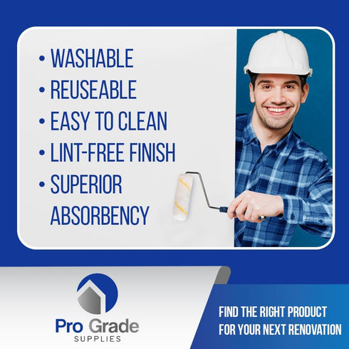Pro Grade Paint Roller Cover Set,Wall Painting Roller Naps for Professional or Home Owners with All Paints and Stains. Paint Roller Covers are for...