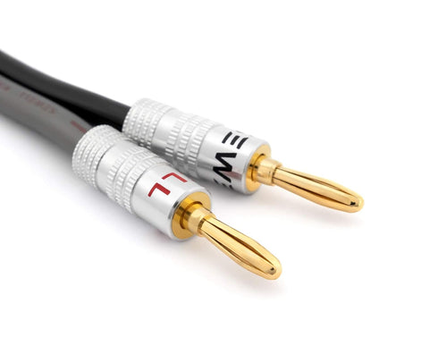 Silverback Speaker Wire by Sewell, 12 AWG, with Silverback Banana Plugs, OFC, 259 Strand Count, 3 ft...