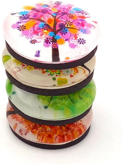 Aligle 16pcs Beautiful Glass Refrigerator Magnets Fridge Stickers Funny for Office Cabinets Whiteboards Decorative Photo Abstract (Tree of Life)...