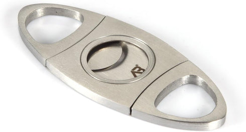 Alaska Bear® Cigar Cutter Stainless Steel Guillotine Double Cut Blade in Black Gift Pouch...