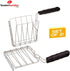 TOASTER BUDDIES, 2-Piece, Toaster basket, Sandwich Racks, 2 Slice-Toaster, Compatible with allmost all pop-up toasters, Toaster gadget, Regular, B...
