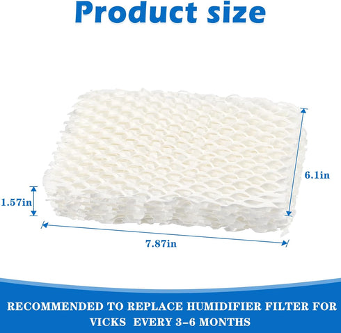 TOMOON WF813 Humidifier Filter Replacement for Equate EQWF813 EQ-2119-UL ProCare WF813 PCWF813 PCWF-813 PCCM-840 PCCM-832N ReliOn RCM-832 RCM-832N-4 Pack