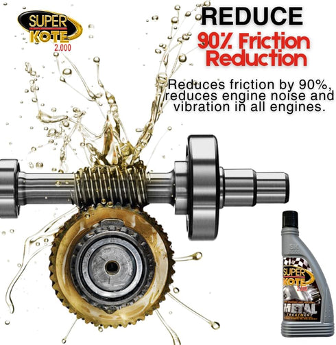 Engine Treatment SUPERKOTE 2000 / Metal Treatment/Super Lubricant/Heavy Duty/Anti Friction/Engine Metal Treatment/Lube/EP/Automotive/Cars / 8oz...