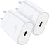 2Pack 25W USB C Fast Charging Wall Charger for Samsung Galaxy A53/Z Flip 4/Z Fold 4/S22/S22+/S22 Ultra/S21/S21+/Note 20 Ultra/Z Flip3, iPhone 13/1...