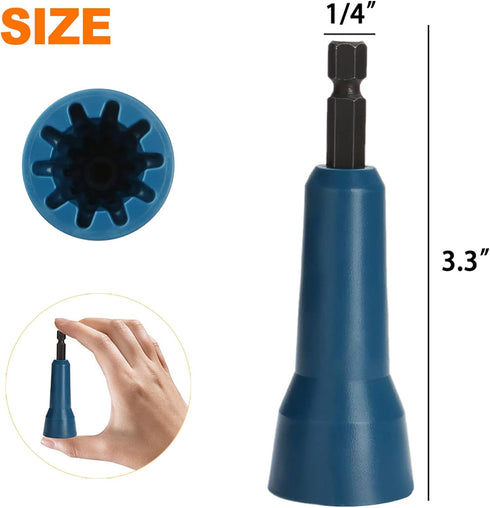 1 Pcs Wire Nut and Twister Tool for Drills - 1/4" Chuck Wire Connector Driver, Blue Wire Twisting Tool...