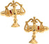 Libra Judge Lawyer Scales of Justice Cufflinks (Gold)...