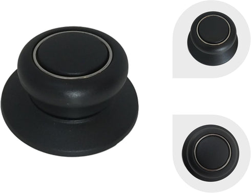 Cookware Universal Replacement Lid Knob – Heat Resistant, Bakelite Kitchen Pot Lid Handle, Black w/Silver Lining (1)...