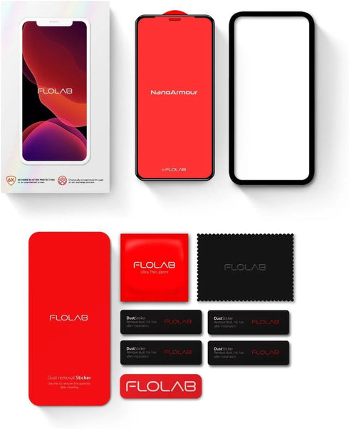 FLOLAB NanoArmour for iPhone 11 Pro Ultra Clear Screen Protector the Best iPhone Tempered Glass - Durable, Smooth as Butter, Easy to Install, Guar...