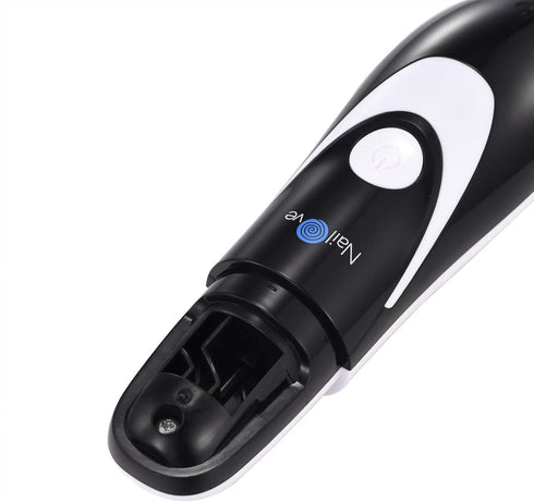Electric Nail Grinding Machine Black and White Stainless Steel Nail Cut Toenail Clipper Cutter Metal Case for 12+ Years Adults NL8503 (Black/White...