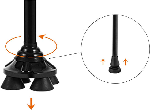 BigAlex 4Tips Replacement for Folding Walking Cane(MG Alloy Base)...