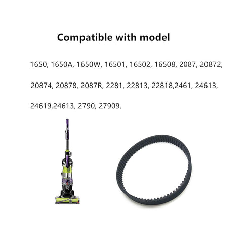 Replacement Belt for Bissell Pet Hair Eraser Upright Vacuum,Compatible with Model :1650A, 24613, 20874, 27909, Part # 1608840 (2 Pack)...