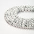 100Pcs Natural Stone Beads 8mm White Howlite Round Gemstone Loose Beads with Elastic Bracelet String for Bracelets Necklace Jewelry Making...