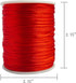 1.5 mm Nylon Satin Cord Beading Braided Thread String for Macrame Bracelets Chinese Knotting,Necklaces,Jewelry Making 109 Yards (Red)...