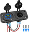 Nilight QC 3.0 USB Charger and Cigarette Lighter Socket Pre-Wired 12V-24V Dual USB Car Charger with Cigar Lighter Power Socket for Cars Trucks......