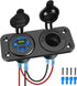Nilight QC 3.0 USB Charger and Cigarette Lighter Socket Pre-Wired 12V-24V Dual USB Car Charger with Cigar Lighter Power Socket for Cars Trucks......